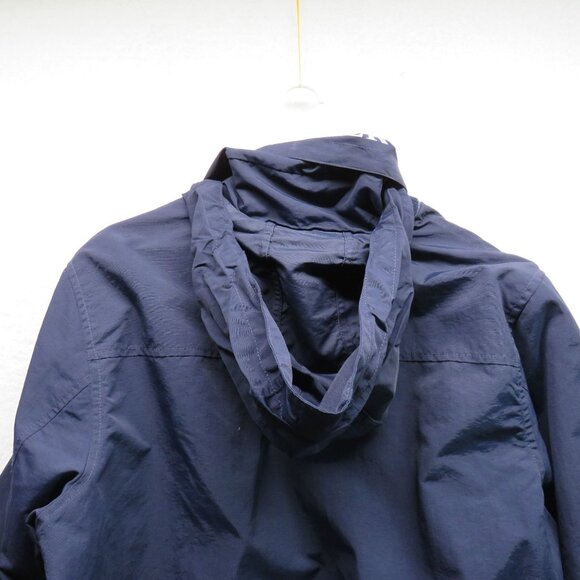 Tommy Hilfiger Jacket Mens Size Large Blue Full Zip Vintage Spellout Hidden Hood - Picture 5 of 12